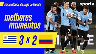 URUGUAI 3 X 2 COLÔMBIA  MELHORES MOMENTOS  11ª RODADA DAS ELIMINATÓRIAS DA COPA 2026  sportv [upl. by Etteroma758]