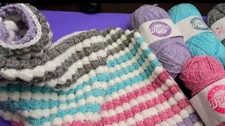 How to crochet this NEW EASY Bobble BERRY Blanket Make it one colour or multi Its up to YOU [upl. by Sholom]