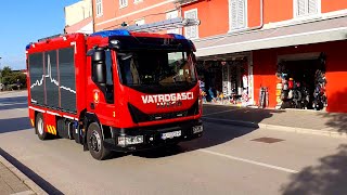 JVP Rovinj  Rovinj Fire Brigade vehicle 35  responding [upl. by Anahs]