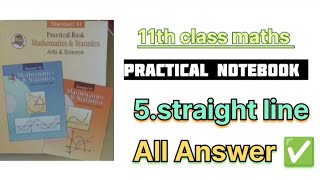 11th maths practical Notebook straight line class 11 chapter 5  practical Notebook All answer ✅ [upl. by Washington]