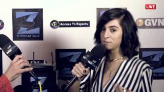 Christina Grimmie  AMAs 2015 Westwood One Backstage [upl. by Nofpets]