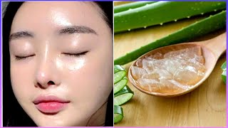 Aloe vera mask recipe  antiaging  glowing skin  how to make aloe vera gel [upl. by Estis274]