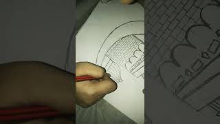 How to draw a Kaba and Madina Sharif drawing 🕋🌙😊 [upl. by Arabrab]