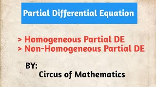 4 Homogeneous and Non Homogeneous partial differential equation  Basic Point  PDE [upl. by Ias]