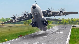 European Massive A400M Goes Vertical During Extreme Short Takeoff [upl. by Even]