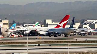 LAX Airport Takeoffs and Landings [upl. by Auhsoj]