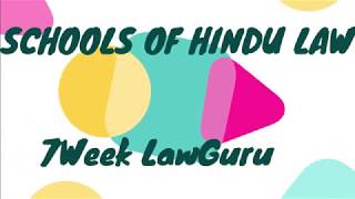 SCHOOLS OF HINDU LAW MitaksharaampDayabhaga  Hindu law  Easy Way  in Hindi [upl. by Elrebmik434]