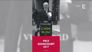 Eric Vuillard le Goncourt 2017   C Ã Vous  06112017 [upl. by Lonna]