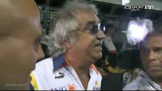 GP Singapore 2008  ITA  Intervista a Flavio Briatore subito dopo la bandiera a scacchi [upl. by Donella]