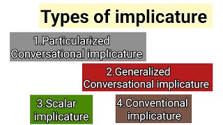 implicature in pragmatics  types of implicature  conversational implicature  Discourse Studies [upl. by Florenza134]