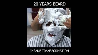 20 YEARS BEARD Homeless man Amazing Transformation [upl. by Cooper356]