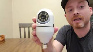 Smart Wireless Light Bulb Security Camera Unboxing Video [upl. by Berthoud]