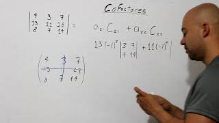 Determinante de una Matriz 3×3 Usando Cofactores  Determinantes Cofactores [upl. by Riki]