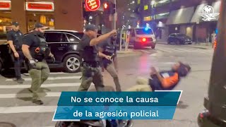 Policía golpea a afroamericano en la cara y lo deja inconsciente [upl. by Siuol]