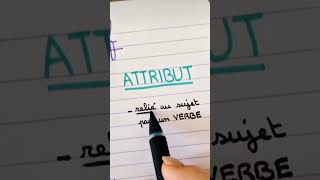 الفرق بين adjectif épithète et attribut 🖊️ vedeoshorts [upl. by Giglio548]