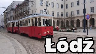 Historic tram in Łódź  Poland [upl. by Lilahk]