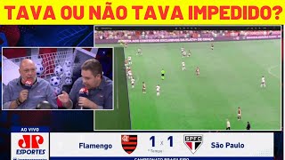 LANCE POLÃŠMICO DE IMPEDIMENTO NO JOGO DO SÃƒO PAULO CONTRA O FLAMENGO [upl. by Rovelli]