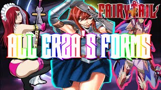 ERZA HAS SO MANY DIFFERENT ARMOURS ITS INSANE  Erza Scarlet All Forms  Fairy Tail [upl. by Clintock596]