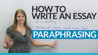 How to write a good essay Paraphrasing the question [upl. by Hukill]