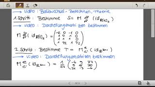 Darstellungsmatrix Basiswechsel  Berechnen Beispiel Rabea Friese [upl. by Duntson995]