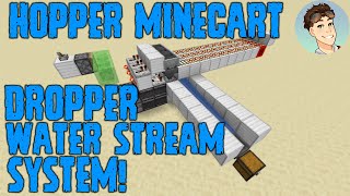 Easy Tileable Hopper Minecart Dropper Water Stream System [upl. by Hepsiba]