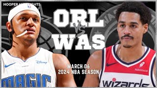 Orlando Magic vs Washington Wizards Full Game Highlights  Mar 6  2024 NBA Season [upl. by Senior]