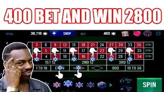 400 BET AND WIN 2800  Best Roulette Strategy  Roulette Tips  Roulette Strategy to Win [upl. by Boswall]