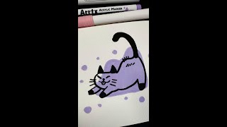 Immersive Painting✍️  Acrylic Marker Series as soon as you learn Drawing Simple Stroke [upl. by Minnnie]