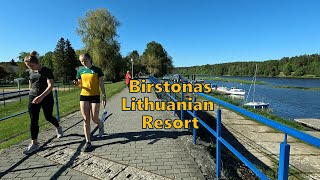 Birstonas Lithuanian resort Walking tour 2022 [upl. by Annaerb]