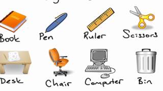 16 Classroom Objects İngilizce Sınıf Eşyaları [upl. by Ynnep505]