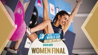 🔥IFSC Womens Final World Cup Salt Lake City 2023 [upl. by Frymire]