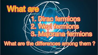 what are dirac fermions  majorana fermions  weyl fermions   Explained in Nepali March 12 2020 [upl. by Natika]