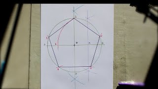 Tracé dun pentagone régulier à la règle et au compas [upl. by Ruth]