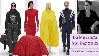 Balenciaga Spring 2022 The quotClonequot Collection Real Time Reaction Fashion Show Review [upl. by Ynohtnad]