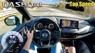 Nissan Quashqai Tekna 140HP ACCELERATION TOP SPEED AUTOBAHN Drive [upl. by Kampmann]