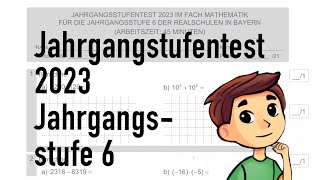 2023 Jahrgangsstufentest Mathematik Realschule 6 [upl. by Tigram]