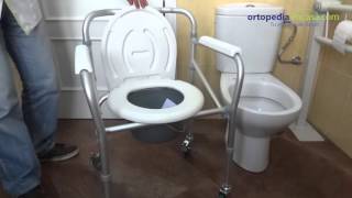 Silla WC 4 en 1 Plegable con ruedas 2171 Ortopediaencasacom [upl. by Bard]