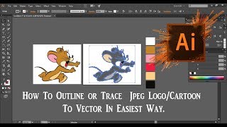 Adobe Illustrator CC Tutorial  How to image trace in illustrator in easiest way [upl. by Terrilyn]