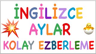 İNGİLİZCE AYLAR  KOLAY EZBERLEME [upl. by Bridie]