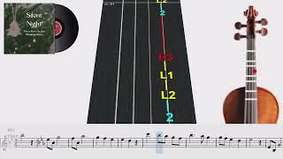 Silent Night  Violín 🎻 Play Along  TUTORIAL  TABLATURA [upl. by Nednerb]