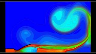 Simulation of interaction overexpanded supersonic jet with the wall [upl. by Flagler]