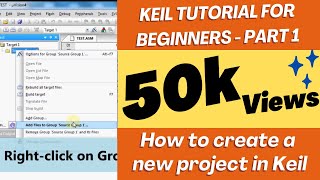 Keil tutorial for Beginners  Part 1  How to create new project in Keil [upl. by Etnelav]