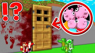 What if JJ and Mikey Found Peppa Pigs Security House in minecraft Maizen [upl. by Nadler383]