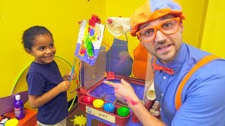 Blippi at the Play Place  Learn About Professions for Children [upl. by Nilyac689]