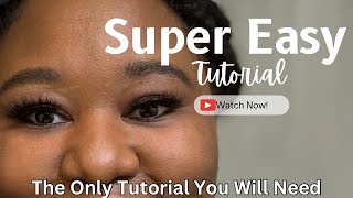 How To Apply False Lashes For Beginners  Super Easy [upl. by Olemrac18]