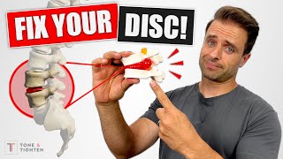 FIX YOUR DISC Bulging Disc Lower Back Exercises For Pain Relief [upl. by Femmine]