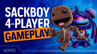 Sackboy A Big Adventure  4 Player Gameplay [upl. by Hendren3]