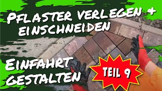 Pflaster verlegen amp einschneiden  Einfahrt gestalten Teil 9 [upl. by Camilia]