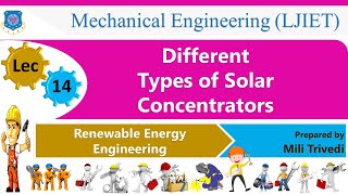 L 14 Different Types of Solar Concentrators  Solar Energy  Renewable Energy Engineering [upl. by Travers]