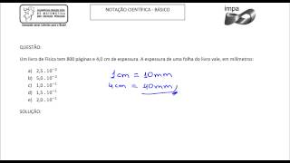 Exercícios Resolvidos  Notação Científica  Exercício 1  Básico [upl. by Sitnerp]